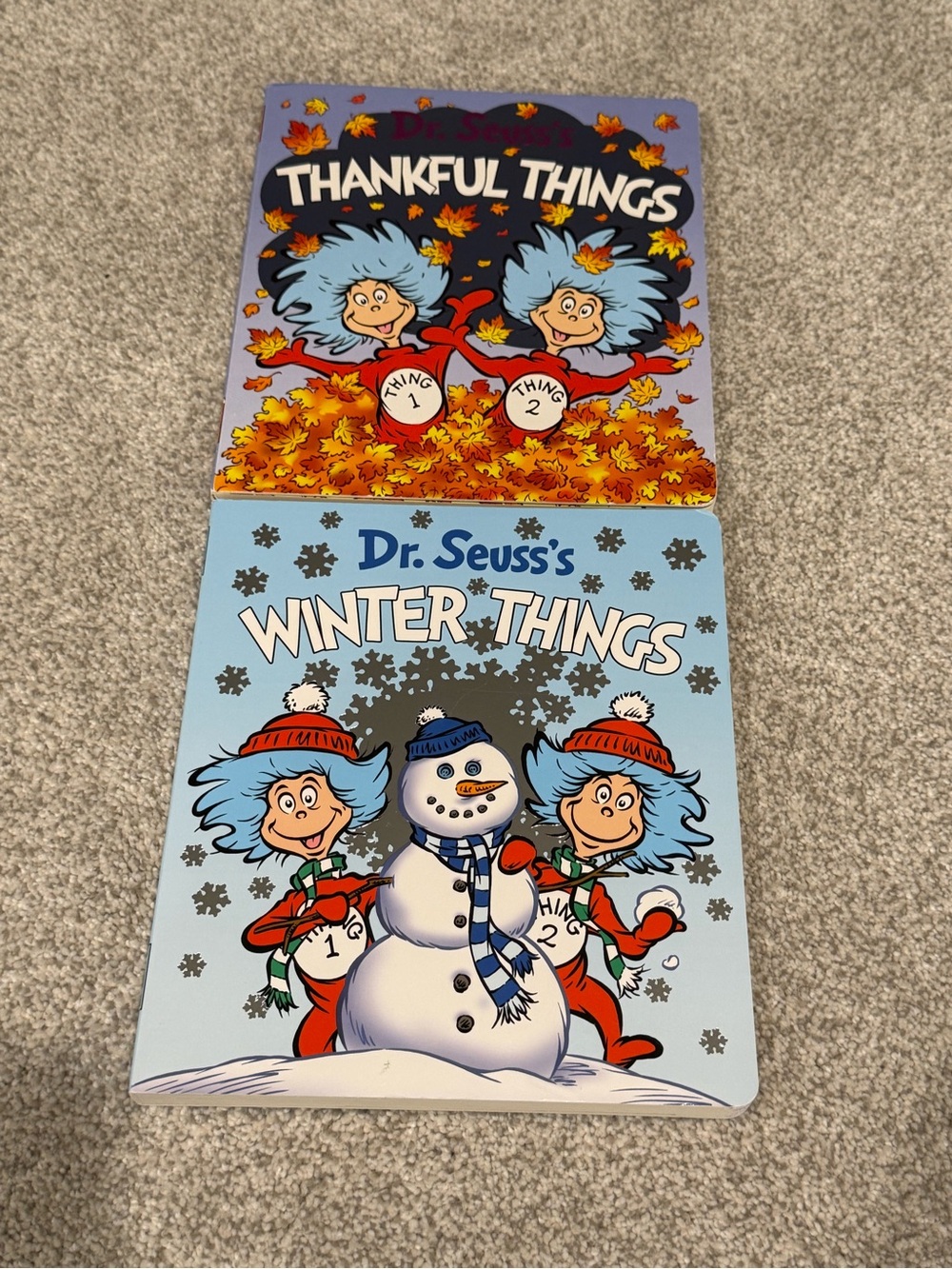 Dr. Seuss Winter Things & Thankful Things Board Book Set - Blue/Red